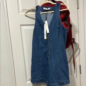 Denim Button-Down Dress